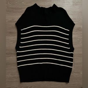 Anthropologie Black and White Striped Sweater